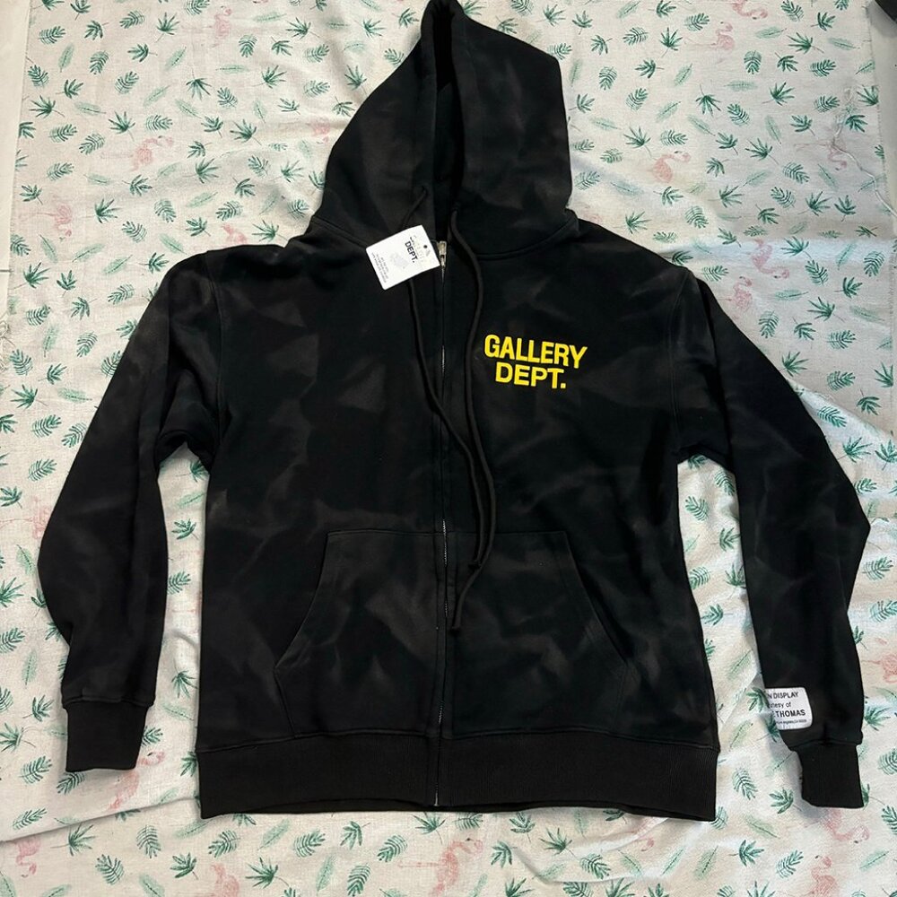 Gallery Dept Sun Faded Logo Zip Up Hoodie